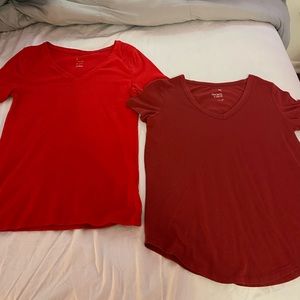 Two red  tops (CAN BE SOLD SEPARATELY)